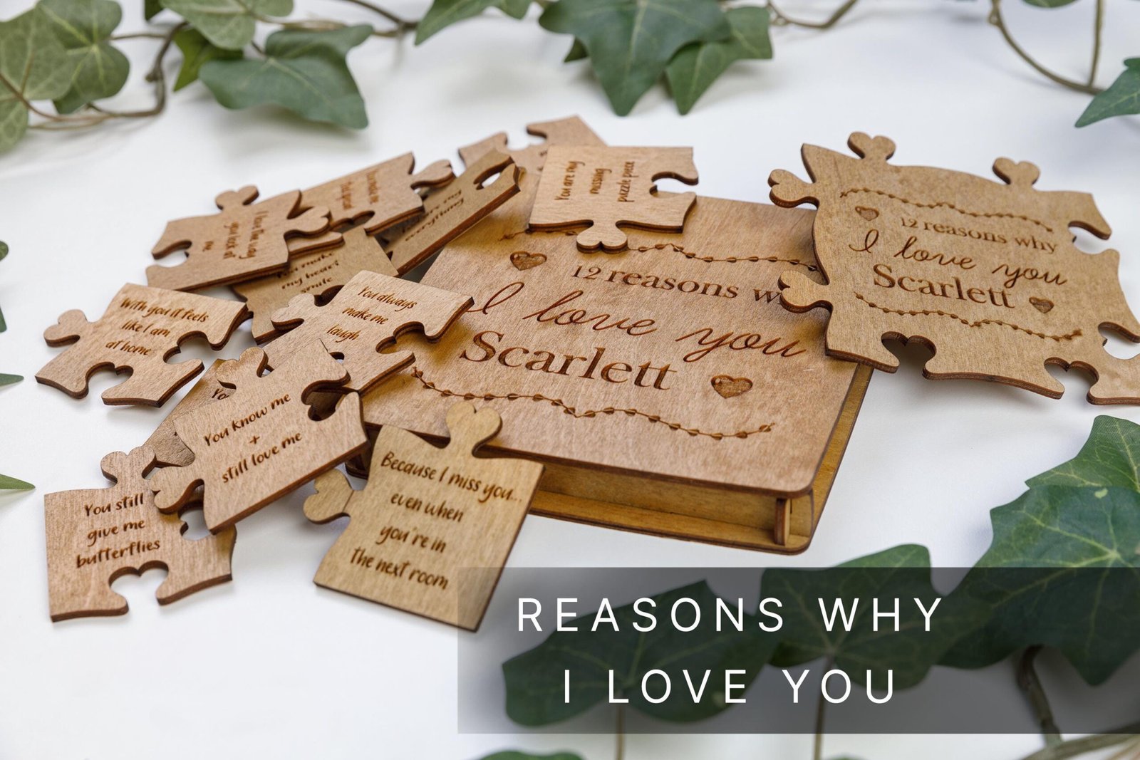 Valentine's Day Personalized Love Keepsake-Puzzle Name Sign