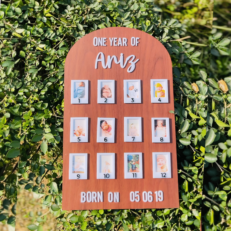 12 Month Photo Frame - Baby Birthday Gift